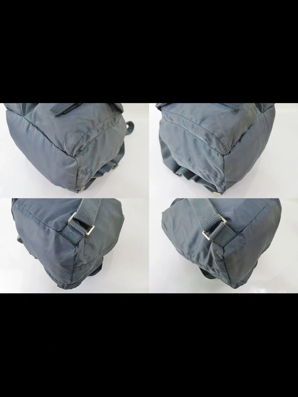 Prada Nylon Backpack in Slate Gray
